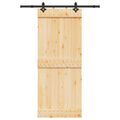 vidaXL Posuvné dvere NARVIK Prírodná a čierna 85 x 210 cm (152,5 cm)