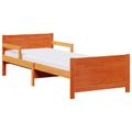 vidaXL Rám postele s predĺžiteľným matracom Hnedá 80 x 200 cm