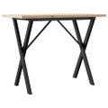 vidaXL Jedálenský stolík v tvare X 100x50x75,5 cm borovica a oceľ