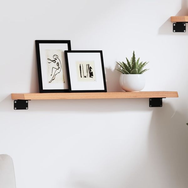 vidaXL Nástenná polica bledohnedá 60x10x2 cm ošetrený dubový masív