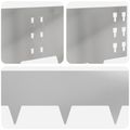 vidaXL Obrubník trávnika 30 ks 100 x 25 cm Oceľ Strieborná