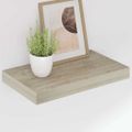 vidaXL Plávajúce nástenné police 2 ks, dubové 40x23,5x3,8 cm, MDF