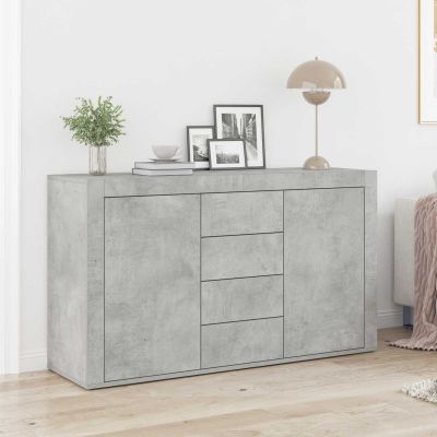 vidaXL Servírovacia skriňa so zásuvkou Betónová šedá 120 x 36 x 69 cm