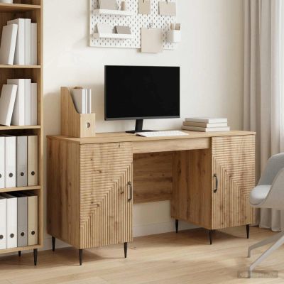 vidaXL Stôl Dub artisan 142,5 x 50 x 75 cm Kompozitné drevo