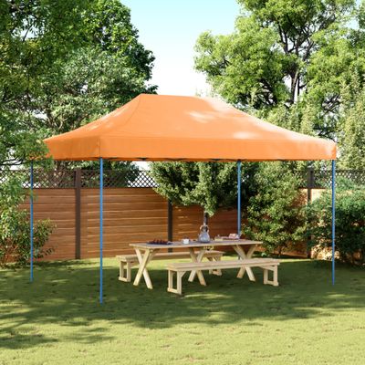 vidaXL Skladací pop-up párty stan oranžový 440x292x315 cm