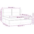 vidaXL Boxspring posteľ s matracom tmavosivá 200x200 cm látka