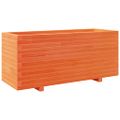 vidaXL Záhradný kvetináč voskovohnedý 110x40x49,5 cm masívna borovica