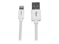 Startech 2m (6ft) Dlhý biely Apple 8-pin Lightning konektor na USB kábel pre iPhone / iPod / iPad - Nabíjací a synchronizačný kábel (USBLT2MW) - Kábel Lightning - Lightning s pinmi (samec) do USB s pinmi (samec) - 2 m - dvojnásobne tienený - biela - pre P/N: KITBXAVHDPEU, KITBXAVHDPNA, KITBXAVHDPUK, KITBXDOCKPEU, KITBXDOCKPUK, KITBZDOCK