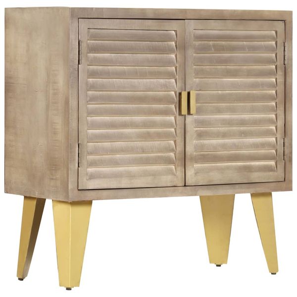 vidaXL Komoda 80x35x80 cm masívne mangovníkové drevo a liatina
