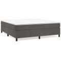vidaXL Posteľný rám boxspring s matracom tmavosivý 160x200 cm zamat