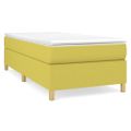 vidaXL Posteľný rám boxspring s matracom zelený 90x190 cm látka