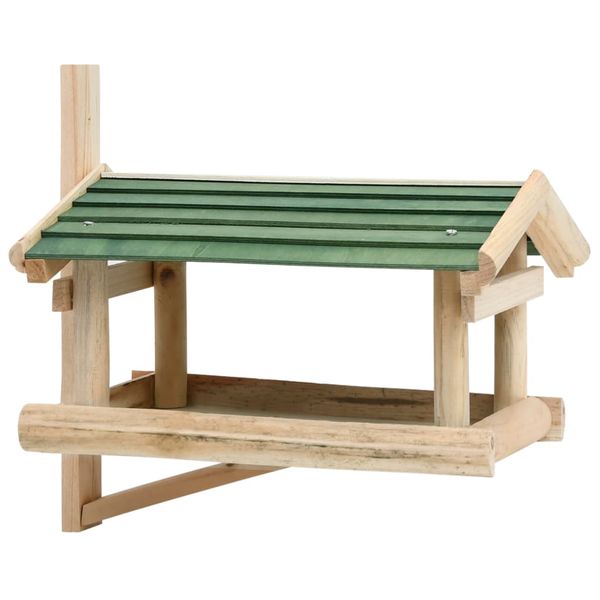 vidaXL Krmítko pre vtáky masívne drevo 35x29,5x21 cm