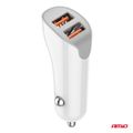Nabíjačka do auta 2x USB-A 2.1A 12/24V AMiO-0387