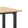 vidaXL Jedálenský stolík v tvare O 60x60x75 cm borovica a oceľ