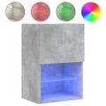 vidaXL TV skrinky s LED svetlami 2 ks betónovo sivé 40,5x30x60 cm