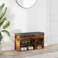 vidaXL Lavička na topánky Old Wood 82x32x45,5 cm Engineered Wood
