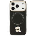 Puzdro Karl Lagerfeld Big Strap Karl Metal Logo MagSafe pre iPhone 17 Pro čierne