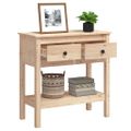 vidaXL Konzolový stolík 75x35x75 cm masívne borovicové drevo