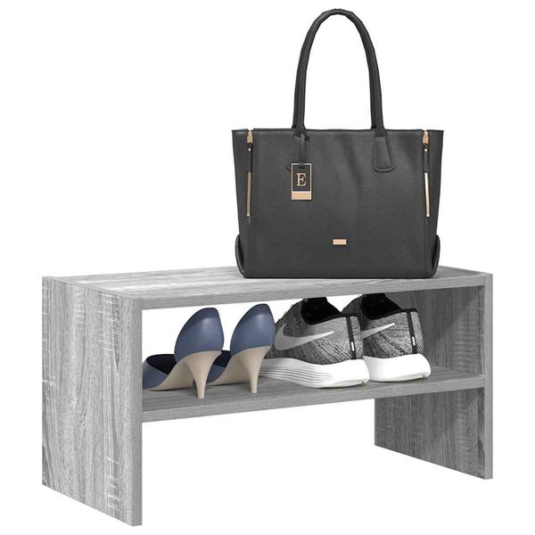 vidaXL Regál na topánky stohovateľné sivé sonoma 60x30x30,5 cm