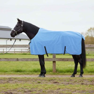 vidaXL Plášť pre kone Plný aqua 125 cm Polyester