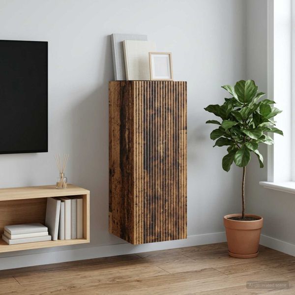 vidaXL Nástenná skrinka 33 x 34,5 x 90 cm Kompozitné drevo Staré drevo