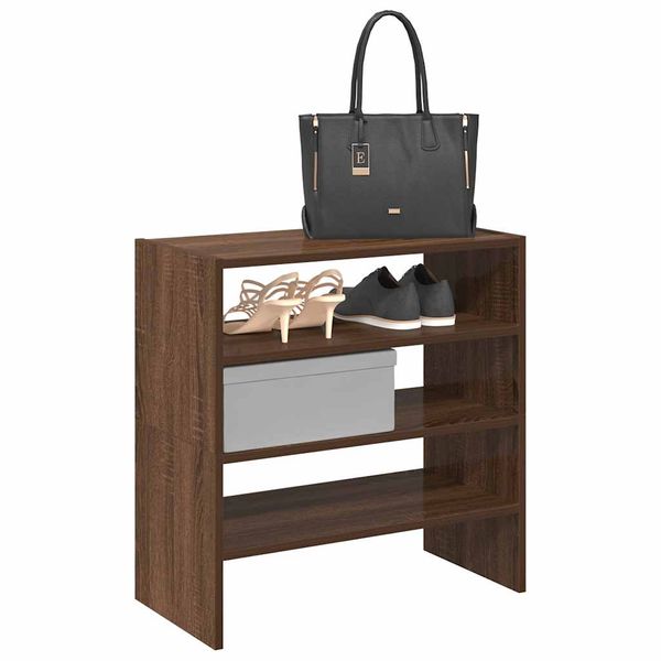 vidaXL Stojany na topánky 2 ks stohovateľné hnedý dub 60x30x30,5 cm
