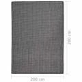 vidaXL Vonkajší koberec s plochým tkaním 200x280 cm sivý