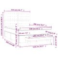 vidaXL Posteľný rám boxsping s matracom tmavomodrý 140x200 cm zamat
