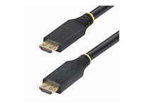 Startech 35ft (10,6 m) Aktívny HDMI kábel s uchopovacími konektormi - Vysoká rýchlosť - kábel HDMI s ethernetom - HDMI samec do HDMI samec - 10,6 m - tienený - čierna - aktívny, podpora 2K144Hz, podpora 4K60Hz, podpora HDR10