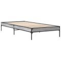 vidaXL Posteľný rám sivý sonoma 90x190 cm kompozitné drevo a kov