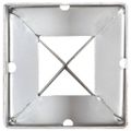 vidaXL Kotviace hroty 6 ks, strieborné 9x9x75 cm, pozinkovaná oceľ