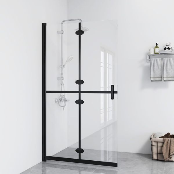 vidaXL Skladacia sprchová zástena priehľadné ESG sklo 70x190 cm