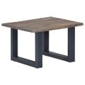 vidaXL Konferenčný stolík, nepravidelné hrany, sivý 60x60x40cm, akácia