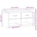 vidaXL Lavica do predsiene SANDNES biela 87x40x50 cm borovicový masív