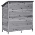 vidaXL Záhradný prístrešok so strechou Sivá 106 x 56 x 113,5 cm