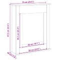 vidaXL Obloženie krbu čierne 75x20x87,5 cm kompozitné drevo