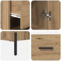 vidaXL Highboard Remeselný dub 34,5 x 34 x 180 cm Kompozitné drevo