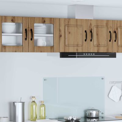 vidaXL Nástenný sklenený kabinet LUCCA 2 pcs Dub artisan
