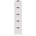 vidaXL stohovateľný úložný box s kolesami 5poschodový 75L 64x40x179 cm