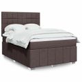 vidaXL Boxspring posteľ s matracom tmavohnedá 160x200 cm látka