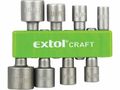 Nástrčné kľúče do vŕtačky, 8ks, 5-5,5-6-7-8-10-11-13mm, 1/4" šesťhran, CrV EXTOL-CRAFT