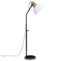 vidaXL Podlahová lampa 25 W biela 30x30x100-150 cm E27