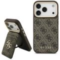 Puzdro Guess 4G s portfóliom Magsafe pre iPhone 17 Pro hnedé