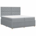 vidaXL Posteľ boxspring s matracom Svetlosivá 200 x 200 cm Látka