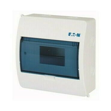 Rozvodnica nástenná EATON 280346 BC-O-1/8-ECO, priehľadné plastové dvere, 1 rad, 8 modulov