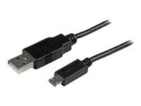 USB na Micro USB nabíjací kábel - 24 AWG (USBAUB3MBK) - Kábel USB - Micro USB typ B (M) do USB (M) - USB 2.0 - 3 m - lisovaný - čierna