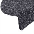 vidaXL Schodové rohože, samolepiace, 5 ks, 56x17x3 cm, tmavošedé, polkruhové