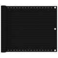 vidaXL Balkónová markíza čierna 75x500 cm HDPE