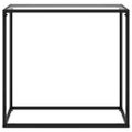 vidaXL Konzolový stolík priehľadný 80x35x75 cm tvrdené sklo