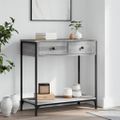 vidaXL Konzolový stolík sivý sonoma 75 x 34,5 x 75 cm kompozitné drevo